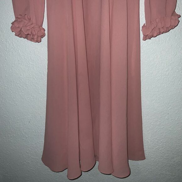 Ursula Of Switzerland Pink Mauve Ruffled Dress - Picture 6 of 9